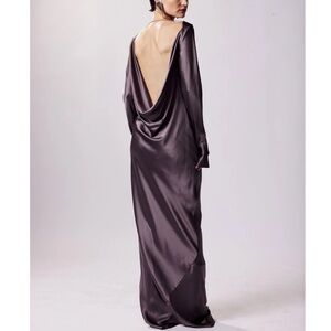 NWT REEF DRAPED DRESS - ASH MAXI SILK DRESS SIZE XL